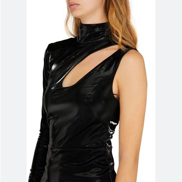 ROTATE Birger Christensen Fallem Dress In Black Size 6 NWT $650 - Picture 3 of 10
